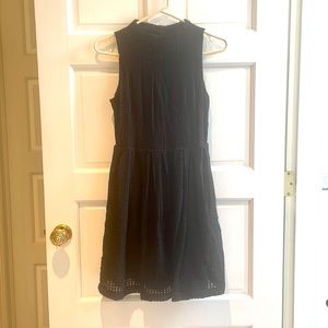Vintage dress Deletta, midi, woven black, lined size xs